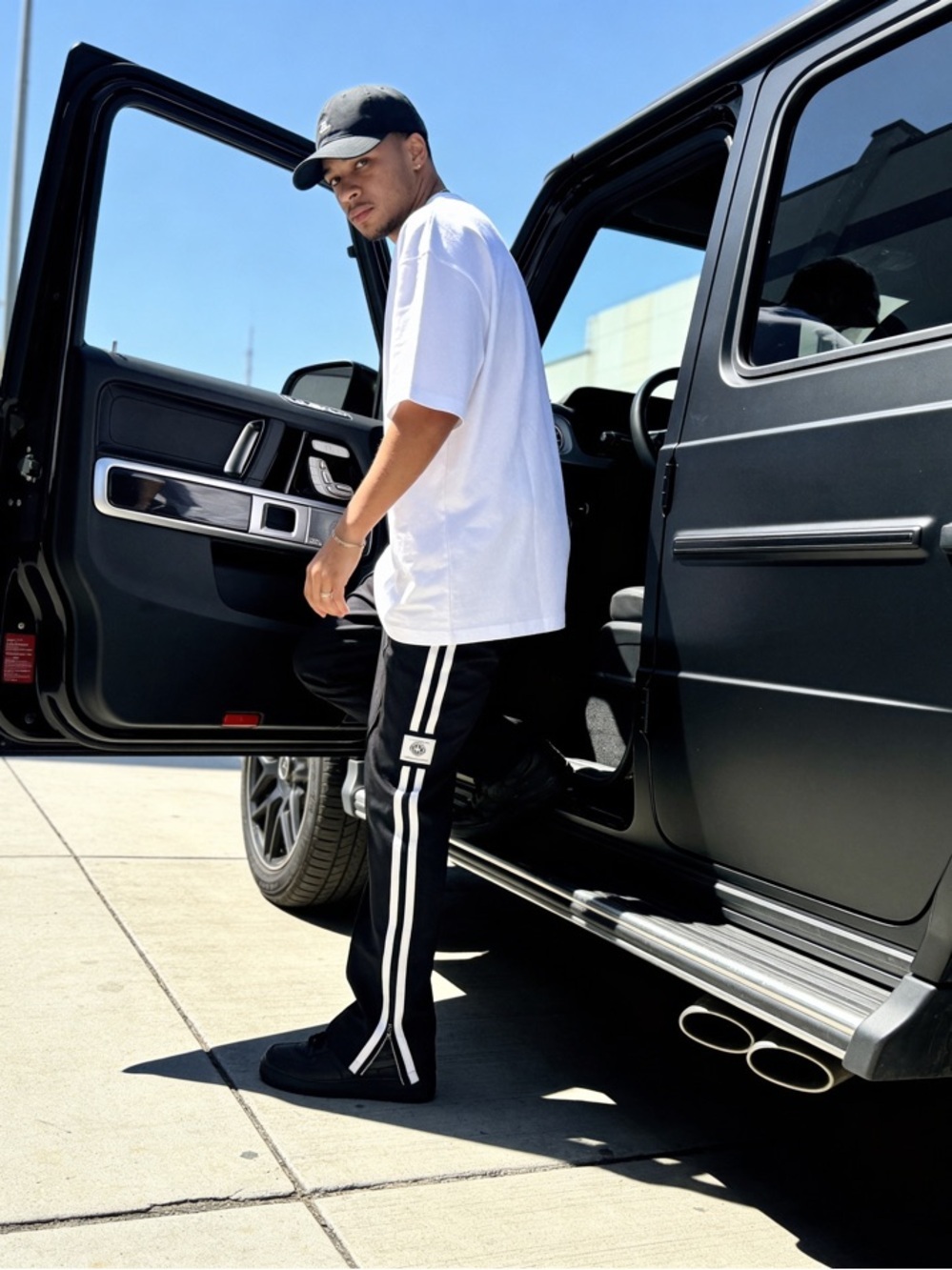 Darc Sport Black White Stripe Track Pants